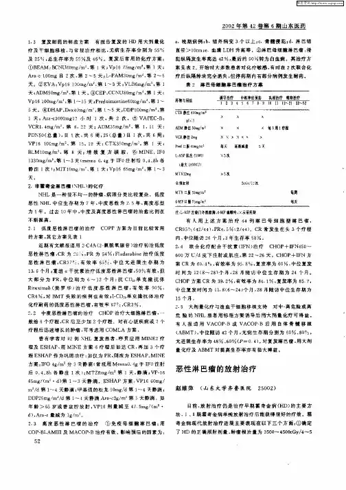 恶性淋巴瘤的放射治疗