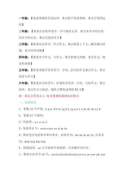 小升初语文最全复习资料整理