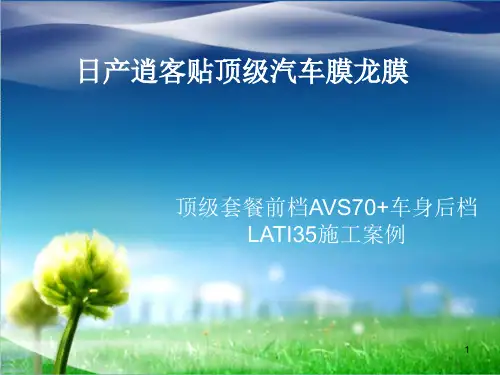 关于贴市面上最好的汽车玻璃太阳膜参数数据分析PPT课件