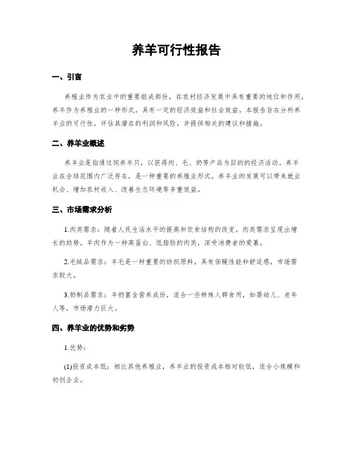 养羊可行性报告