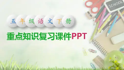 五年级语文下册重点知识点归纳总结复习PPT课件