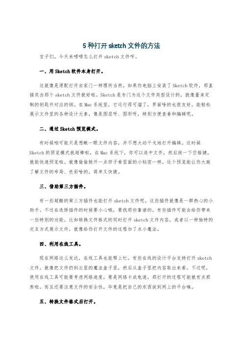 5种打开sketch文件的方法