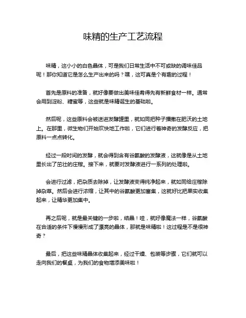 味精的生产工艺流程