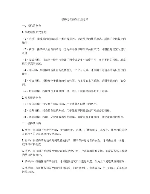 楼梯方面的知识点总结