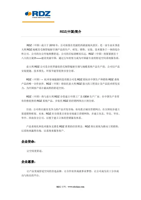 RDZ(中国)简介