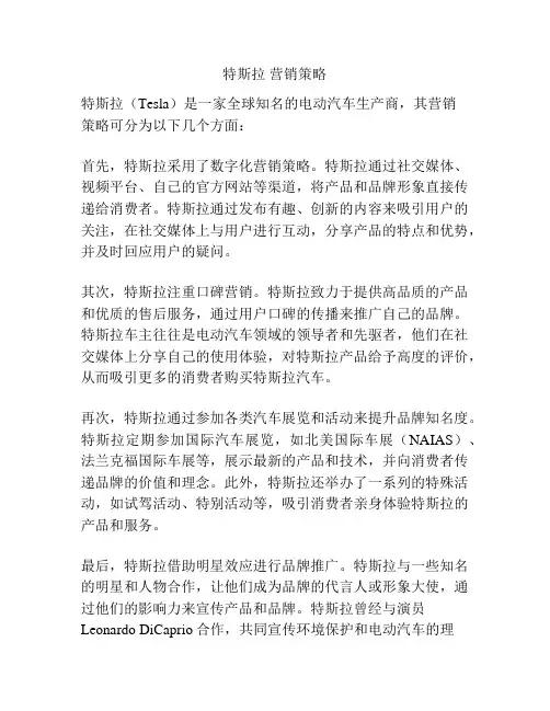 特斯拉 营销策略