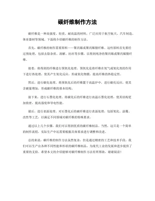 碳纤维制作方法