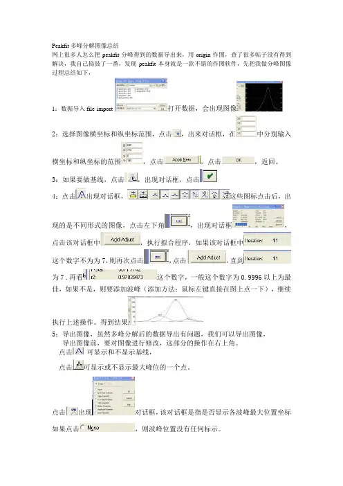 peakfit分峰图像总结