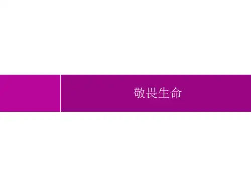 初中道德与法治七年级上册精品教学课件课件 第4单元 第8课 敬畏生命