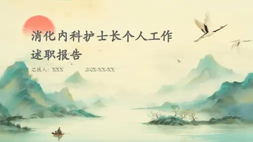 消化内科护士长个人工作述职报告PPT