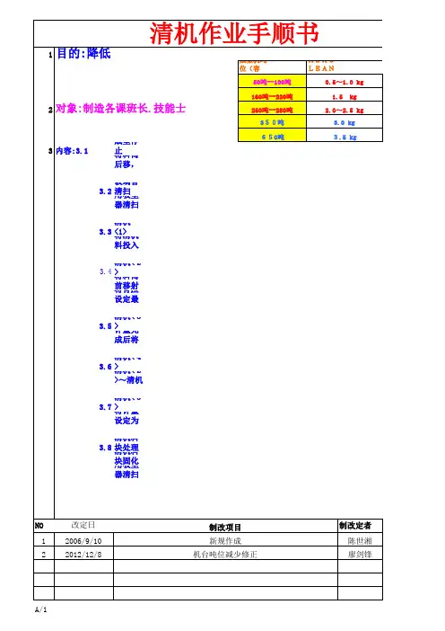 手顺书