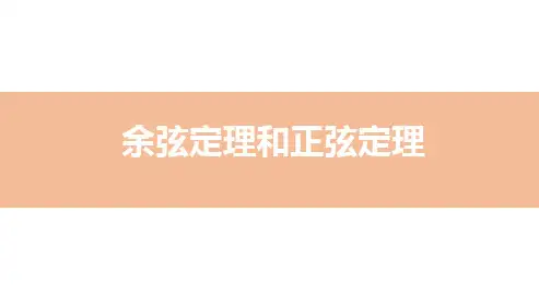 余弦定理和正弦定理-高考数学复习