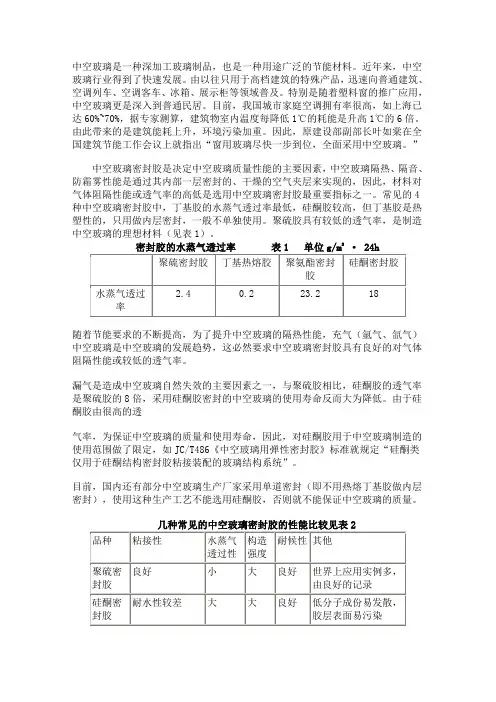 中空玻璃中间用胶