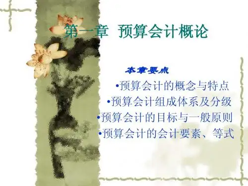 第一章  预算会计概论