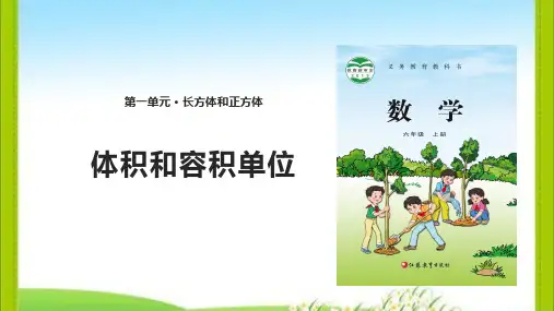 苏教版数学六年级上册第一单元第六课时体积和容积单位