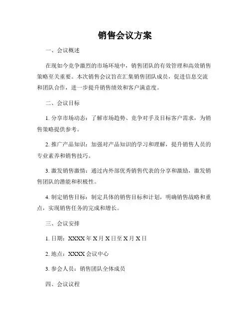 销售会议方案