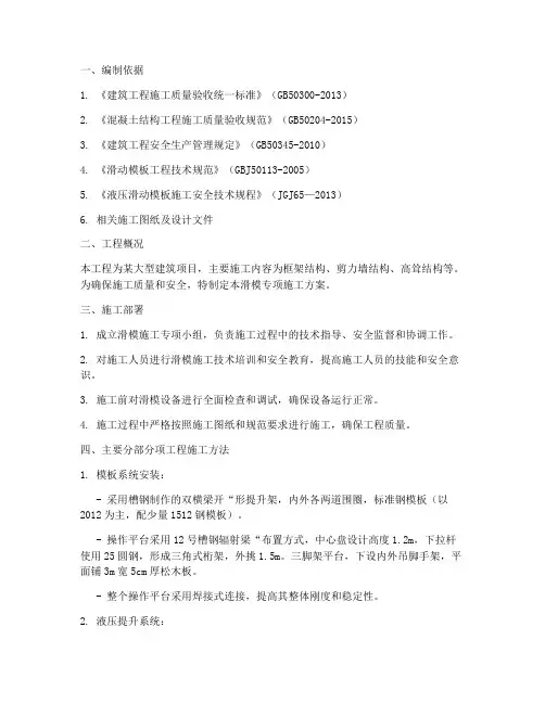 滑模专项方案