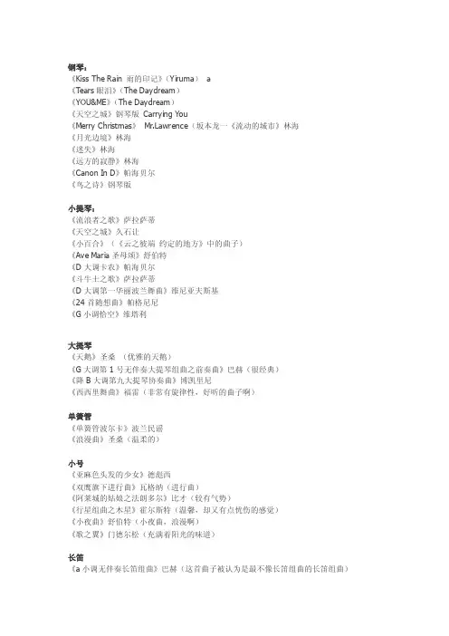 制作视频背景音乐大全[整理版]