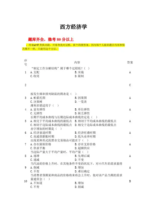 2024电大职业技能实训形成性考核西方经济学(工商管理)答案