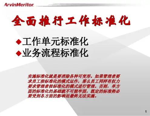 标准化作业实施步骤概述