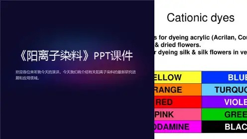 《阳离子染料》课件