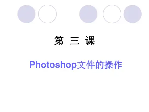 ps教程系列3第三课 Photoshop文件的操作