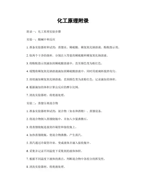 化工原理附录
