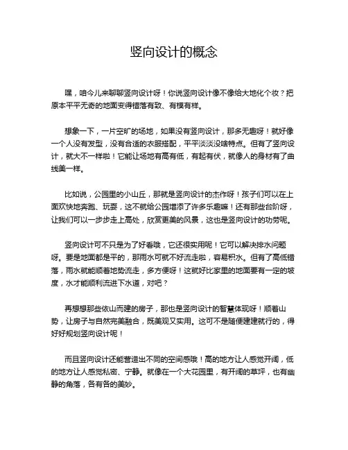 竖向设计的概念