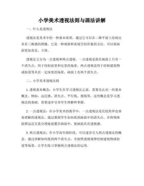小学美术透视法则与画法讲解