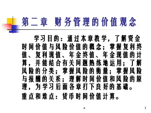 财务管理的价值观念(2)
