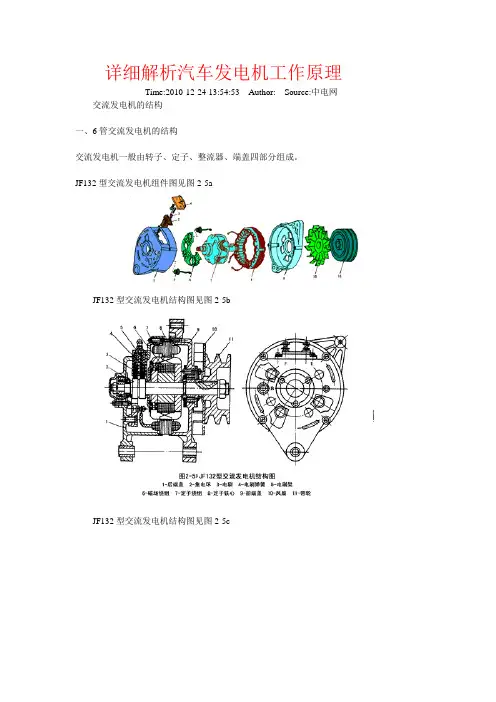 详细解析汽车发电机工作原理