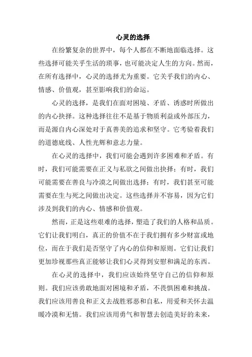 心灵的选择