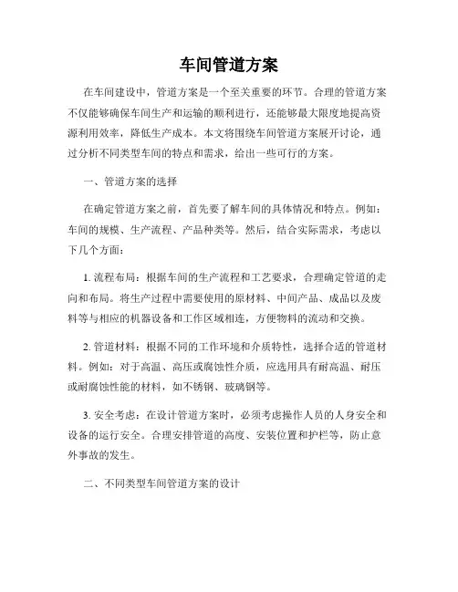 车间管道方案