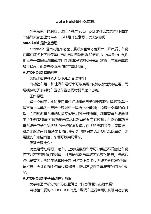 autohold是什么意思