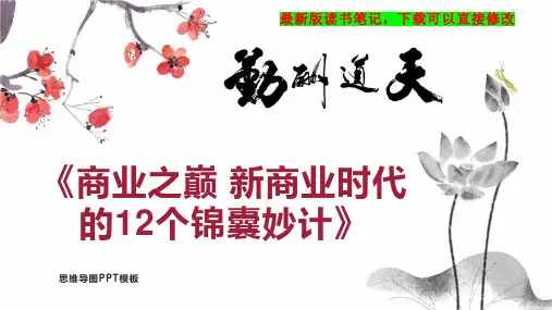 《商业之巅 新商业时代的12个锦囊妙计》读书笔记思维导图