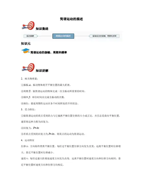 高中物理选修3-4-简谐运动的描述