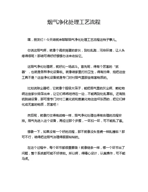 烟气净化处理工艺流程