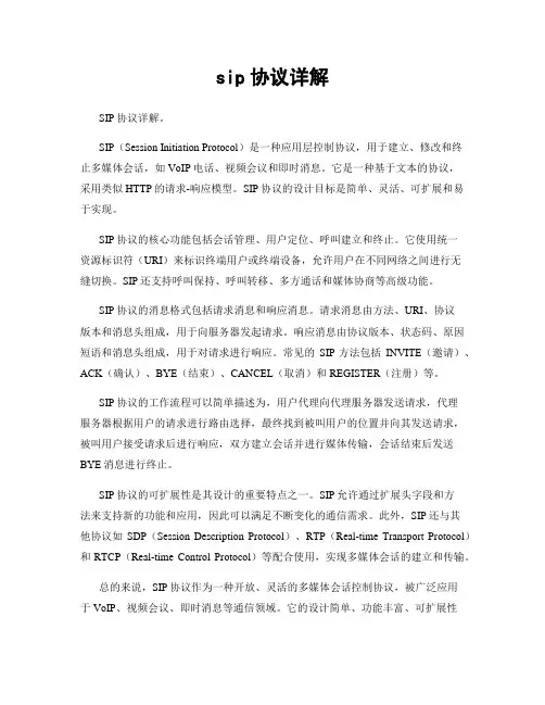 sip协议详解
