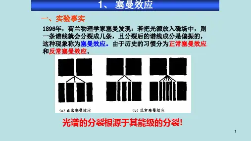 高二物理竞赛塞曼效应课件