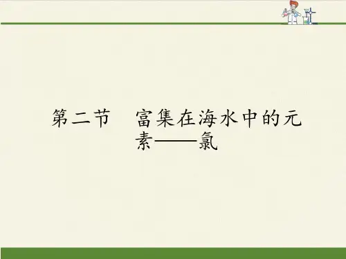 人教版高中化学必修一课件-4.2富集在海水中的元素——氯3