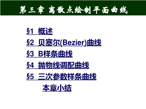 离散点拟合曲线-Bezier-B样条