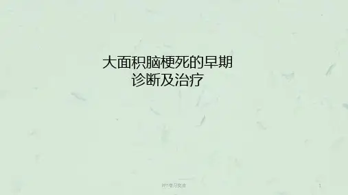 大面积脑梗死的诊断及治疗课件