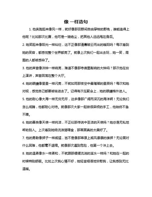 像 一样造句