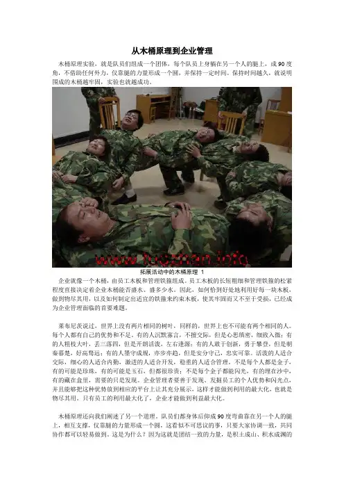 从木桶原理到企业管理