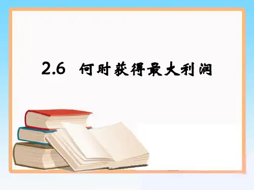 《何时获得最大利润》教学课件