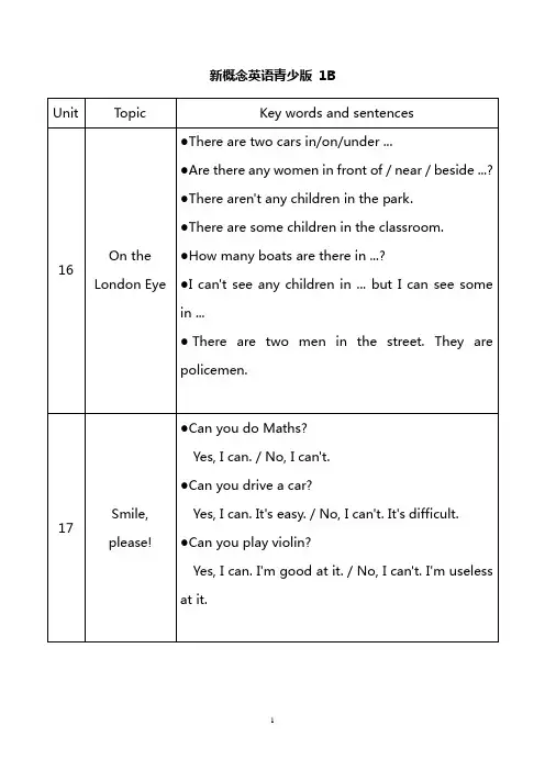 新概念英语青少版1B备课教案