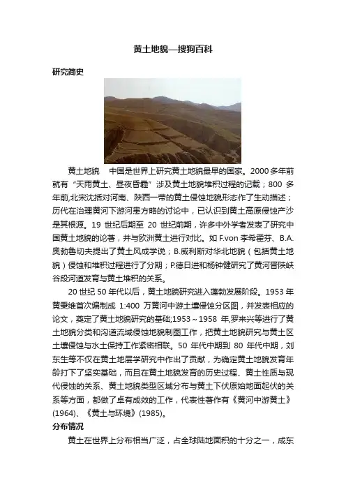 黄土地貌—搜狗百科