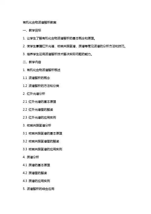 有机化合物波谱解析教案