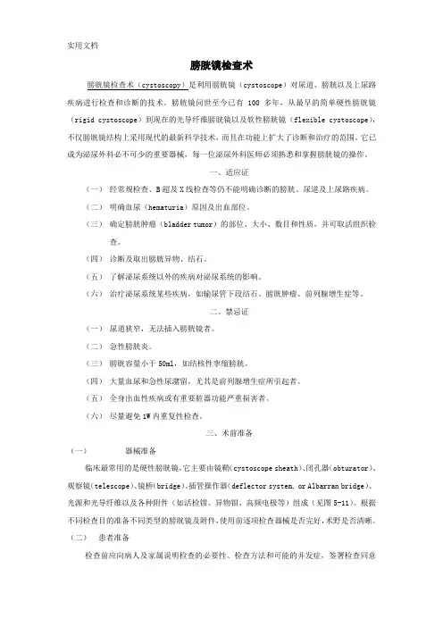 膀胱镜检查术