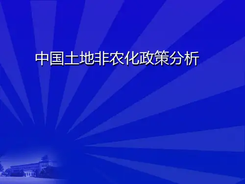案例一：中国土地非农化政策分析PPT课件